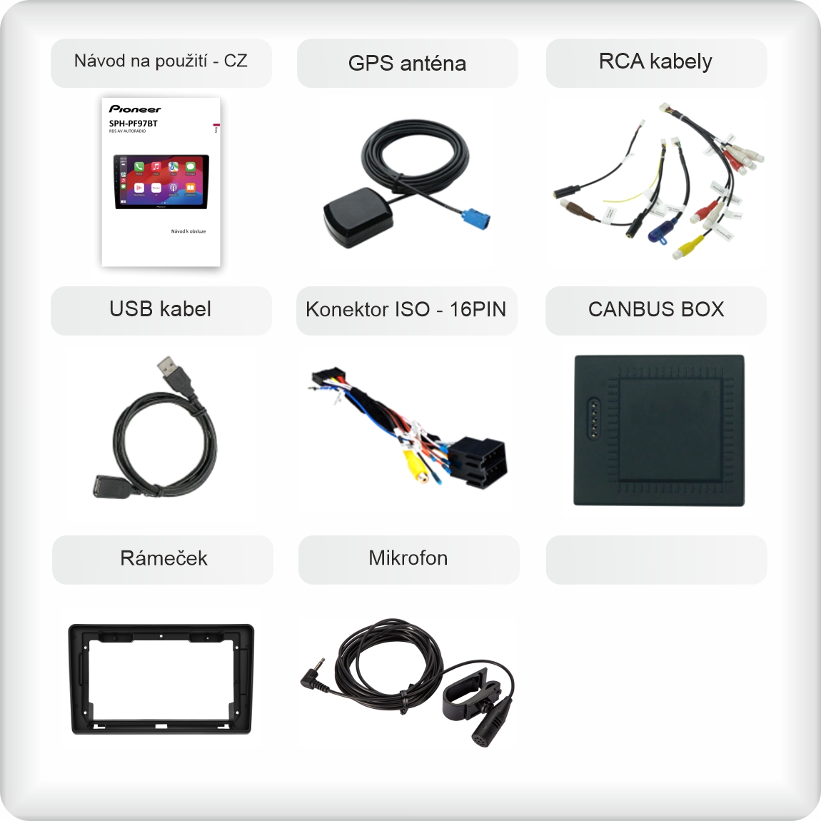 CZ příslušenství pro autorádio Pioneer SPH - PF97BT pro peugeot ducato 7616 carplay a android auto evtech_cz_1